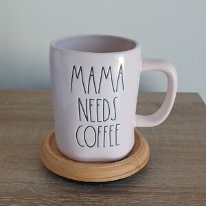 2 FOR $20 Rae Dunn Pink Ceramic MAMA NEEDS COFFEE Mug